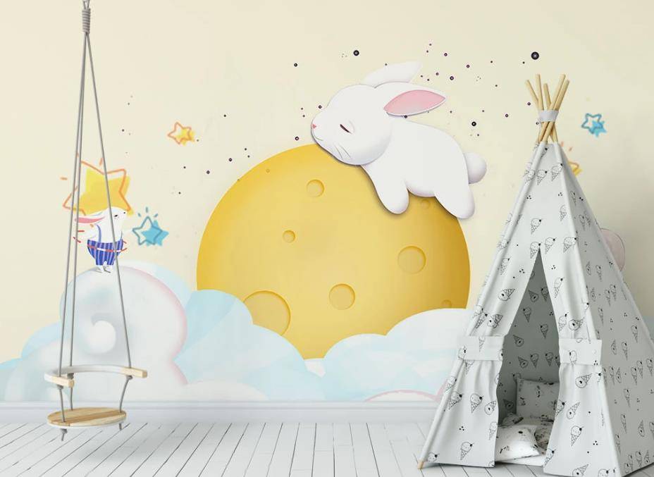 Фотообои Кролик на луне  15-307