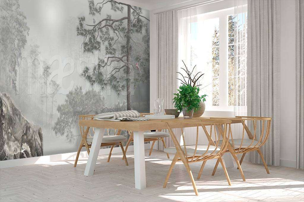 Фотообои Бесшовные обои на стену:  Сосновый лес. Артикул: 7-991  