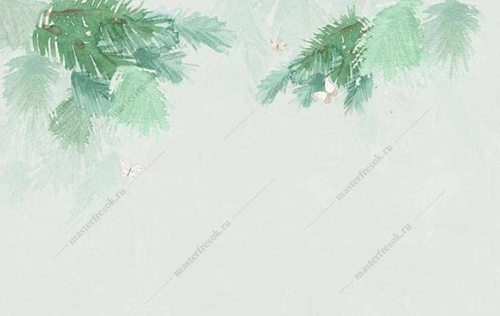 Фотообои в интерьере еловые веточки  16-179 фото