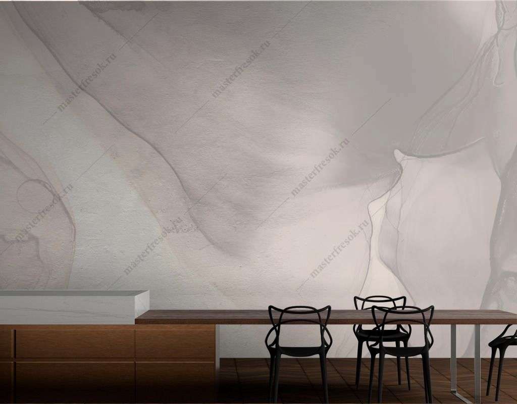 Фотообои в интерьере серый фон с разводами  9-1542 фото