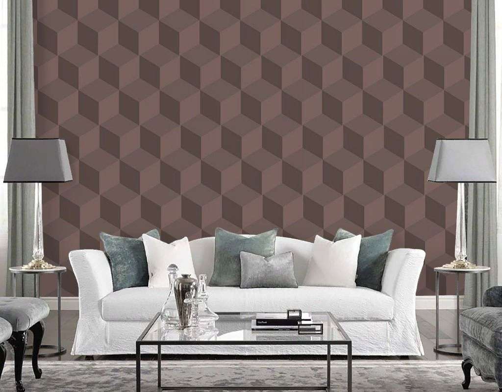 Фотообои в интерьере соты 3д   14-765 фото