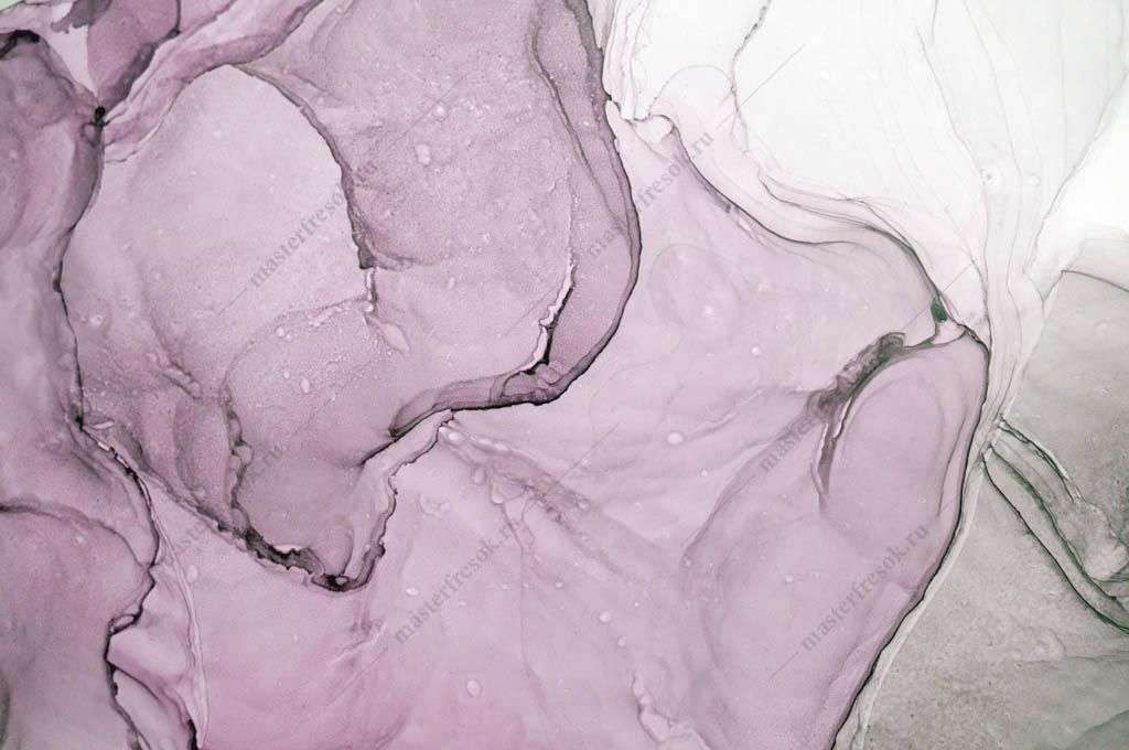 Фотообои в интерьере флюид арт фиолет  9-1022 фото