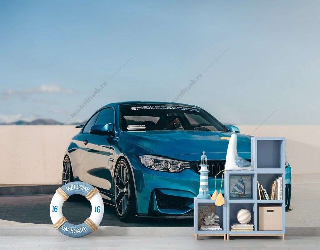 Фотообои в интерьере синий bmw  12-1405 фото