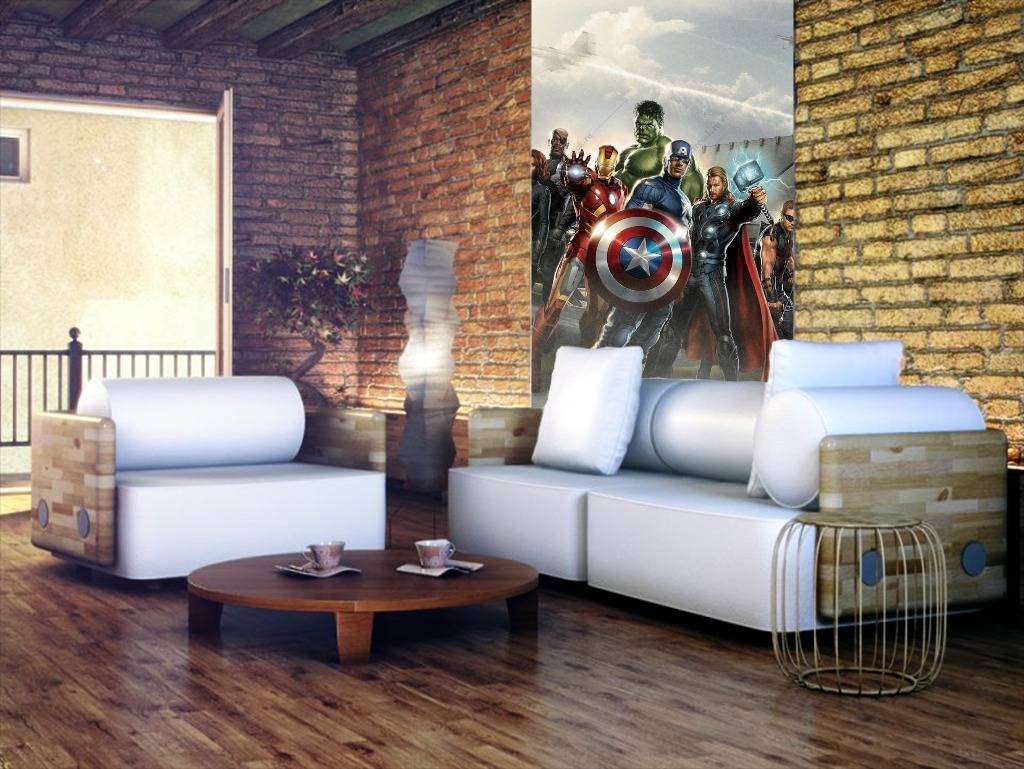 Фотообои в интерьере герои вселенной марвел  12-1058 фото