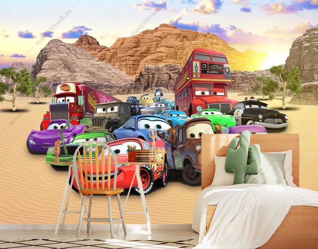 Фотообои Тачки на фоне гор  14-162