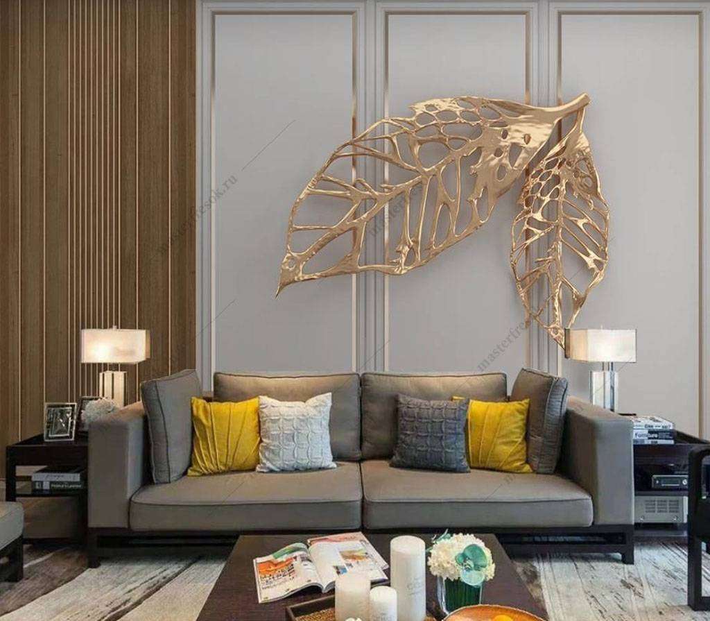 Фотообои в интерьере осенний лист  16-094 фото