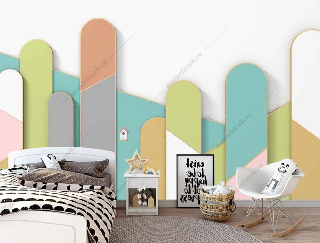 Фотообои Разноцветный забор  16-099