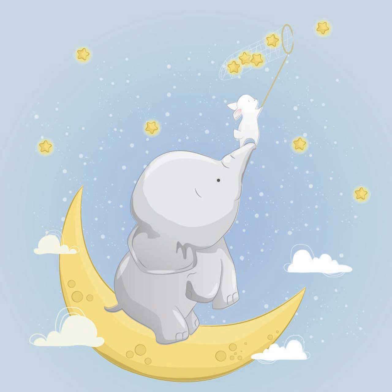 Фотообои в интерьере слоненок с другом  12-467 фото