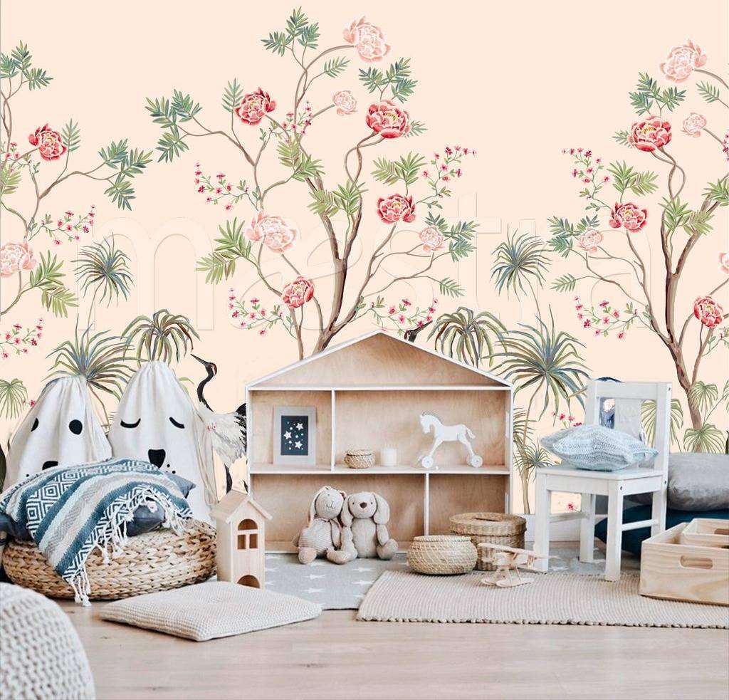 Фотообои в интерьере растения в джунглях  12-490 фото