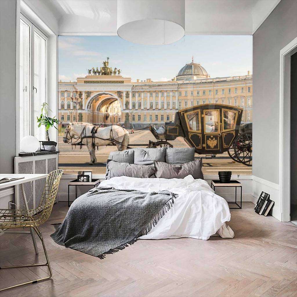 Фотообои в интерьере петропавловская крепость в санкт петербурге  9-641 фото