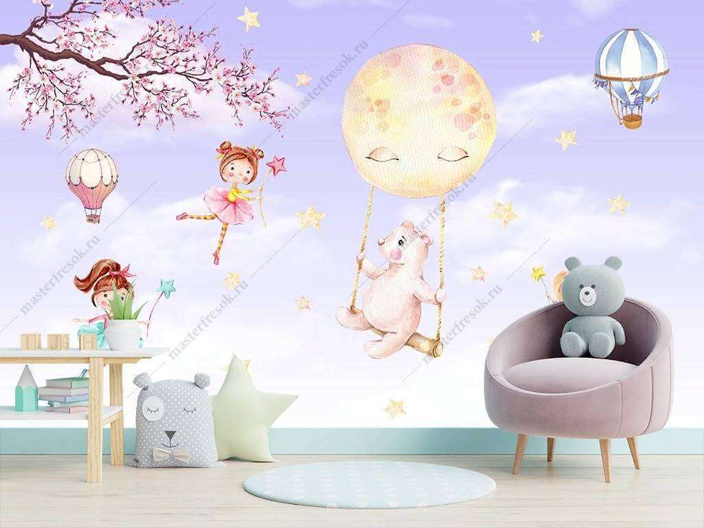 Фотообои Бесшовные обои на стену:  Феи. Артикул: 14-081  