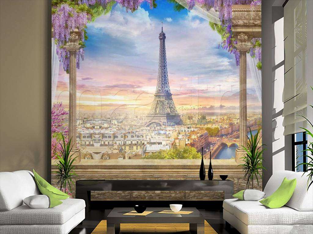 Фотообои Вид с балкона на Эйфелеву башню  9-733