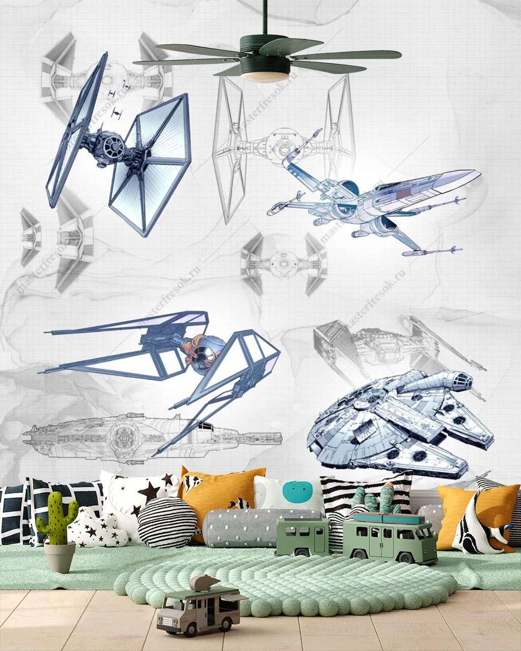 Фотообои в интерьере самолет макет  14-241 фото