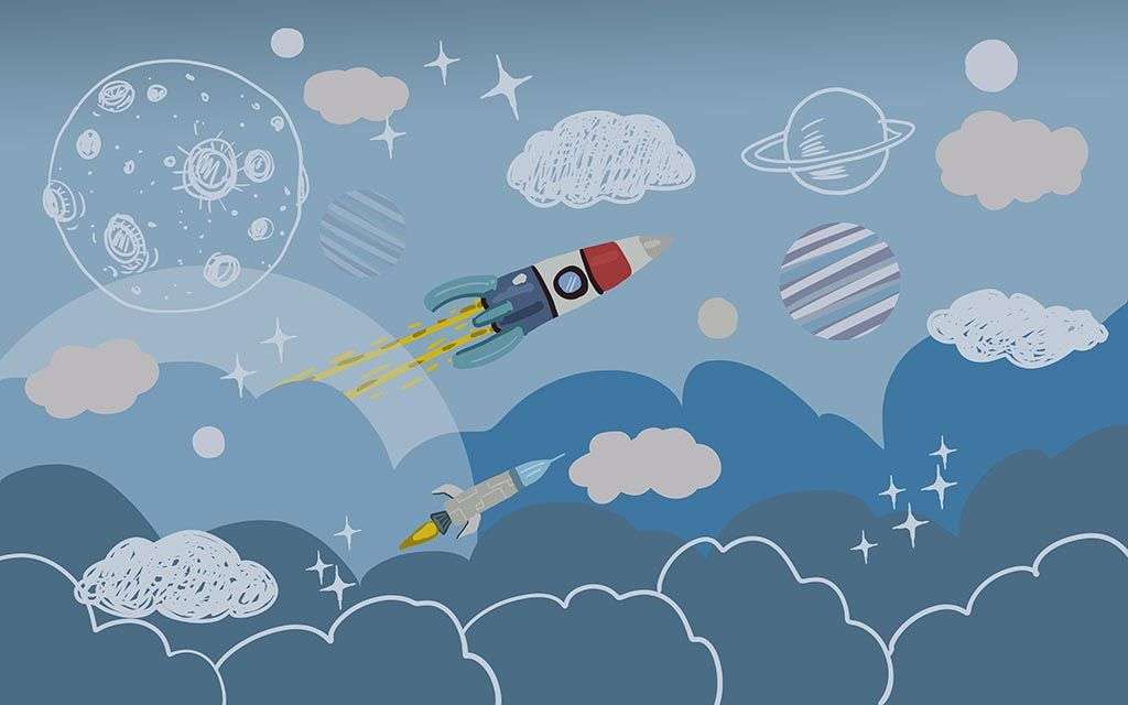 Фотообои в интерьере космос детский  12-872 фото