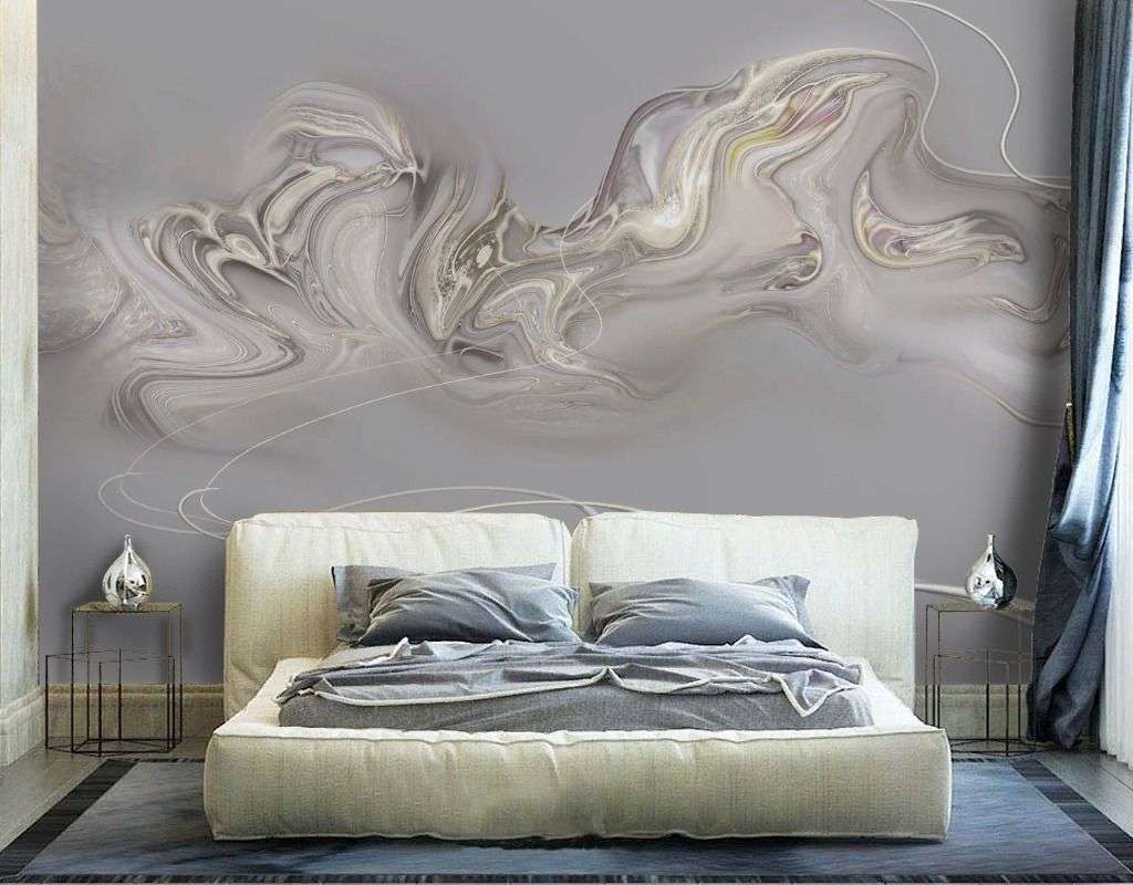 Фотообои в интерьере туман на сером фоне  13-688 фото