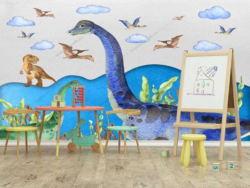 Фотообои в интерьере дино  12-904 фото