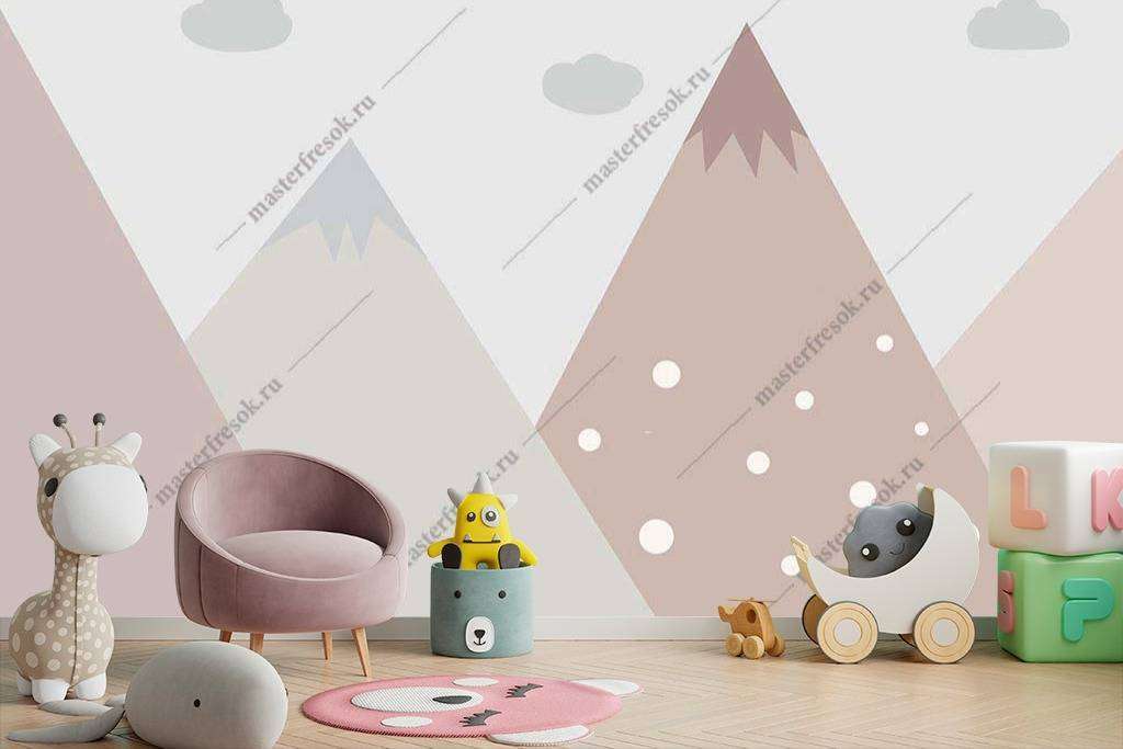 Фотообои Бесшовные обои на стену:  скандинавские горы. Артикул: 14-042  