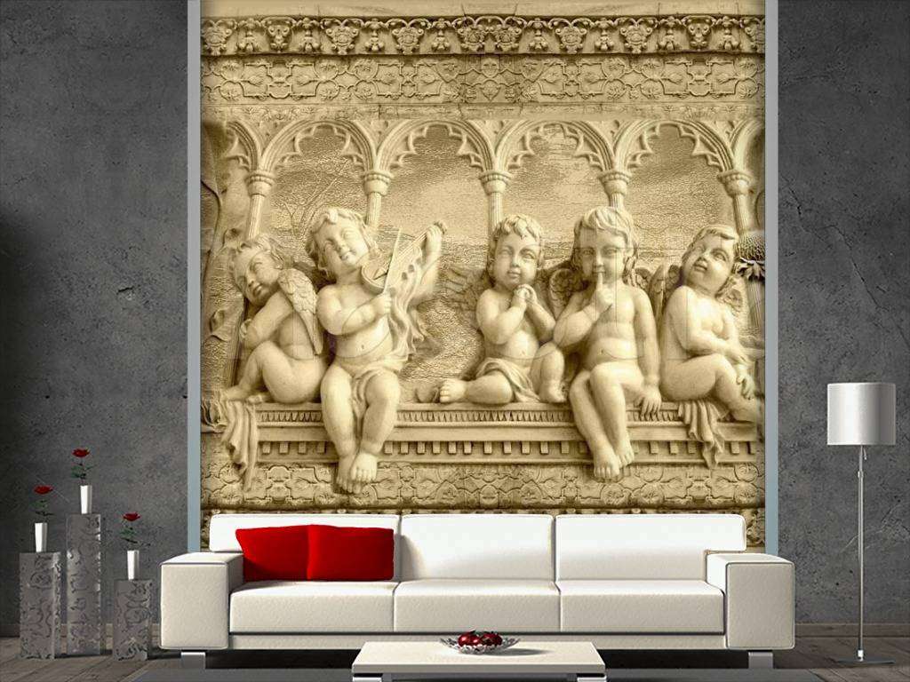 Фотообои в интерьере ангелочки  5-132 фото