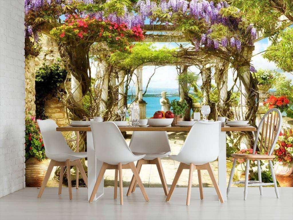 Фотообои в интерьере арки в саду  17-0111 фото