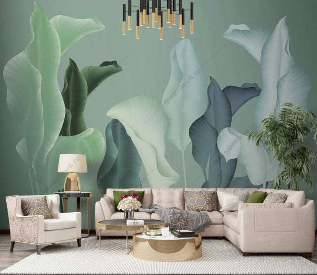 Фотообои в интерьере белые каллы  16-121 фото