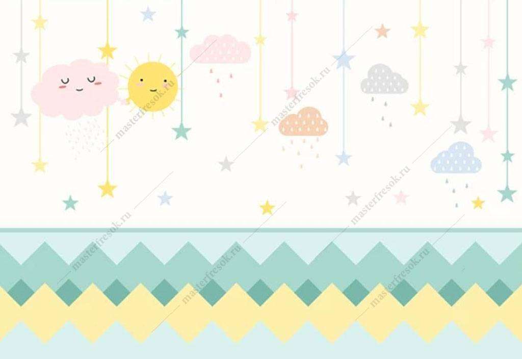 Фотообои в интерьере детский фон  15-885 фото