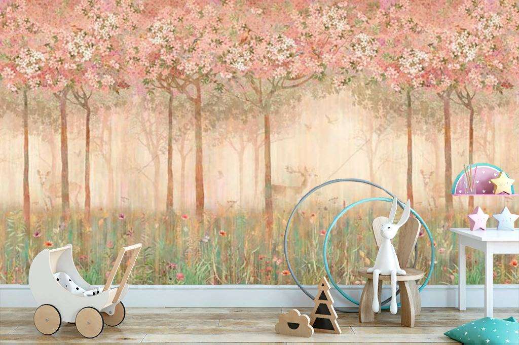 Фотообои в интерьере волшебный лес 2  10-707 фото