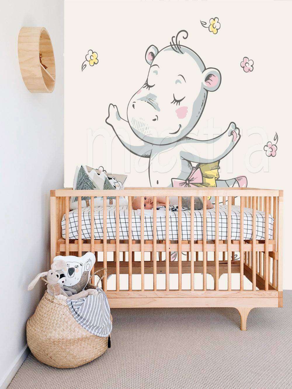 Фотообои в интерьере бегемотик балерина  12-475 фото