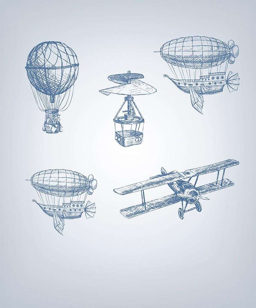 Фотообои в интерьере дирижабли  14-453 фото