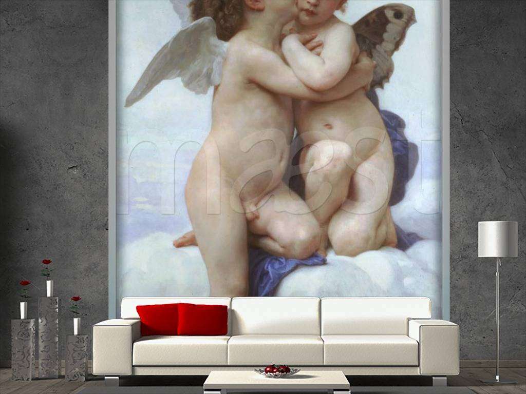 Фотообои в интерьере бугро. купидон  1-134 фото