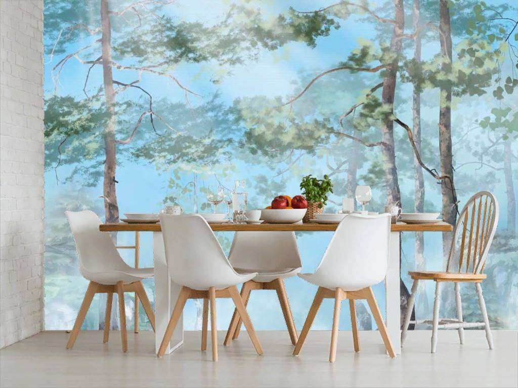 Фотообои в интерьере пейзаж суйбокуга  13-287 фото