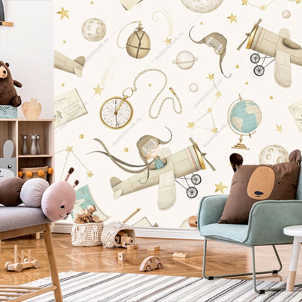 Фотообои Маленький принц в небе  12-1488