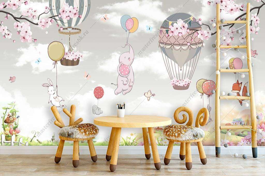 Фотообои в интерьере животные в полете 2  12-940 фото