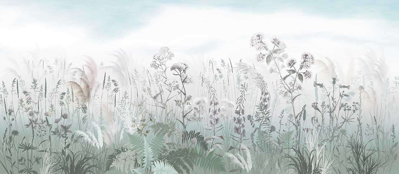 Фотообои в интерьере цветы в поле  13-406 фото