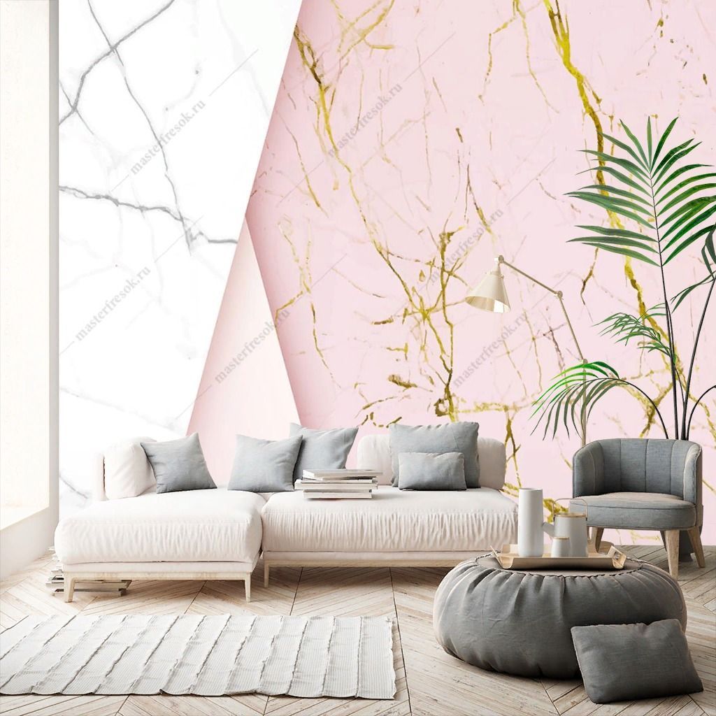 Фотообои Розовый мрамор  9-1504