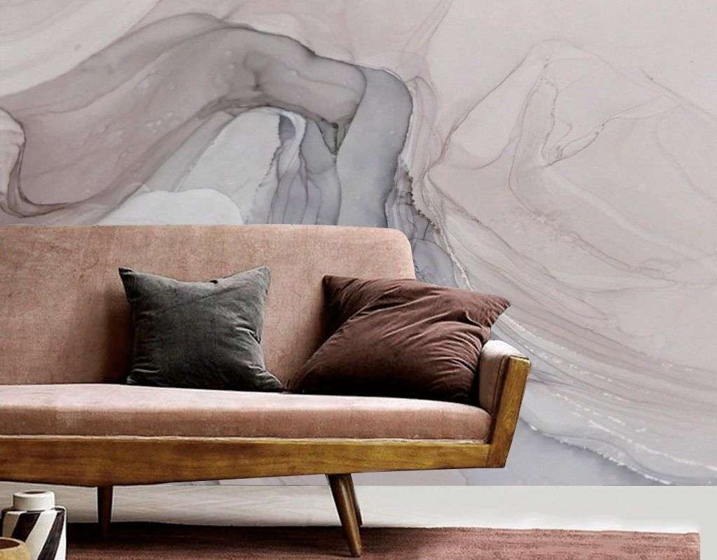 Фотообои в интерьере флюид холодный пудровый  9-2041 фото