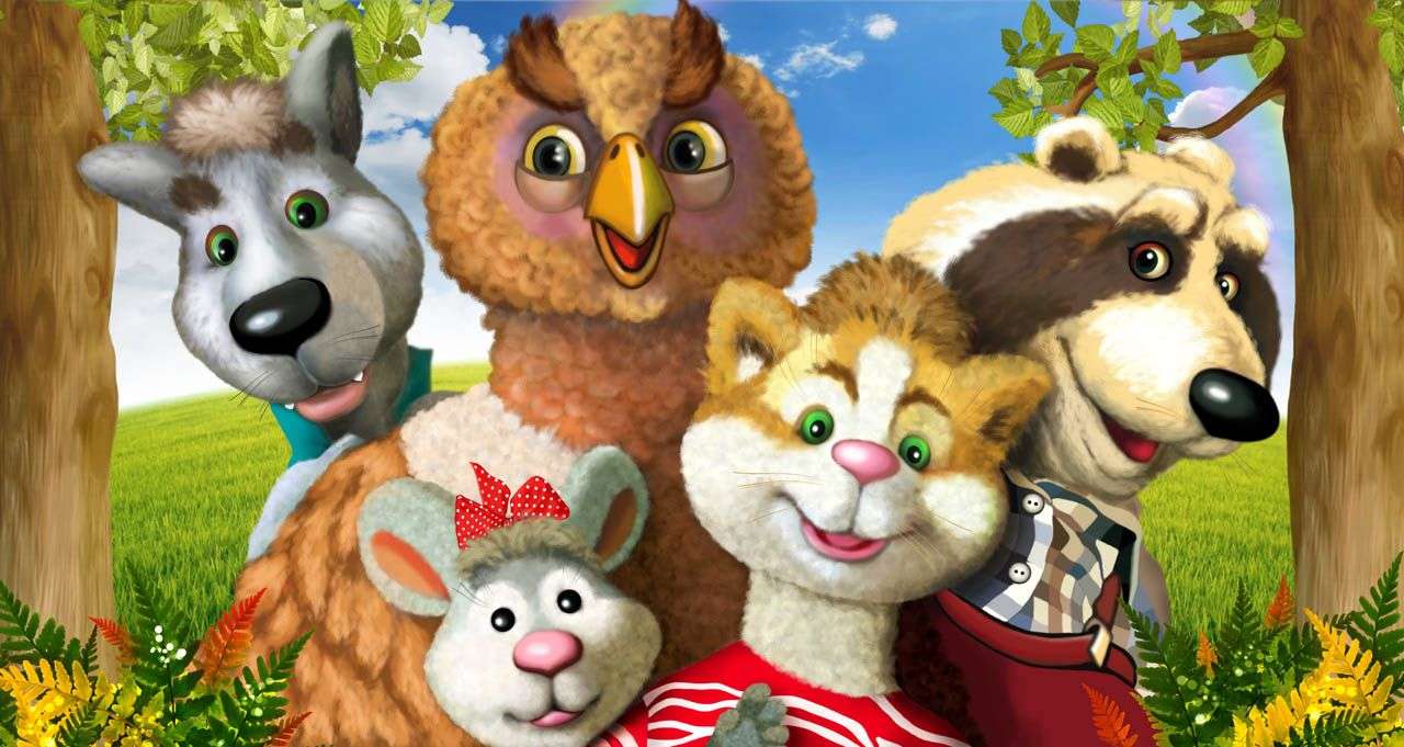 Фотообои в интерьере веселые зверята  19-0069 фото