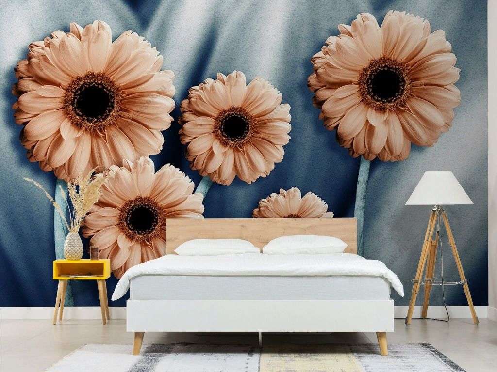 Фотообои в интерьере герберы  9-1735 фото