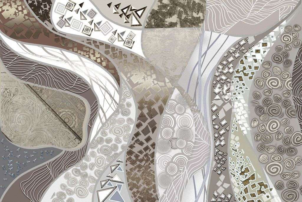 Фотообои в интерьере флюид арт геометия  13-611 фото