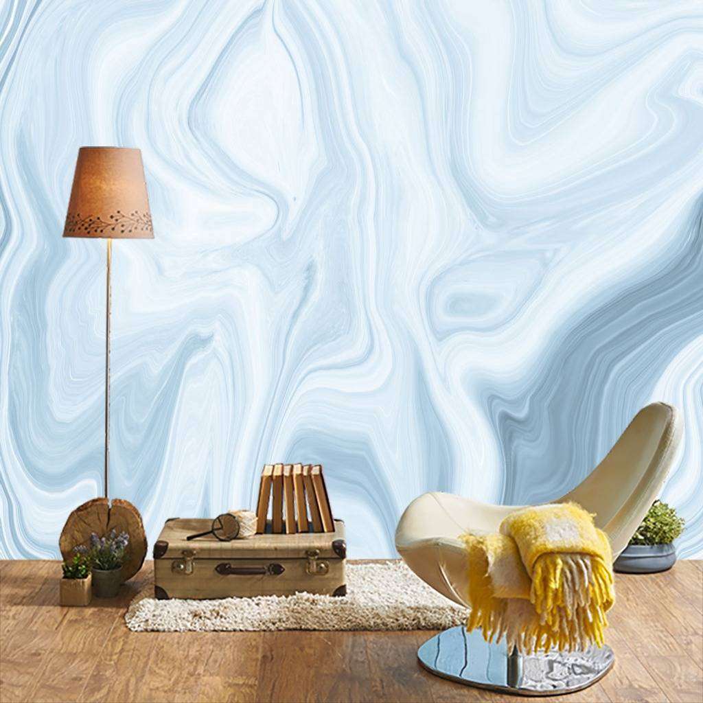 Фотообои Флюид Арт - Мрамор голубой  9-947