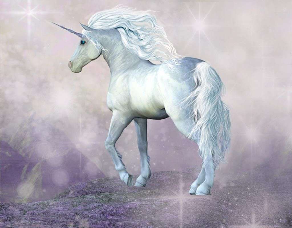Фотообои в интерьере белый единорог  14-548 фото