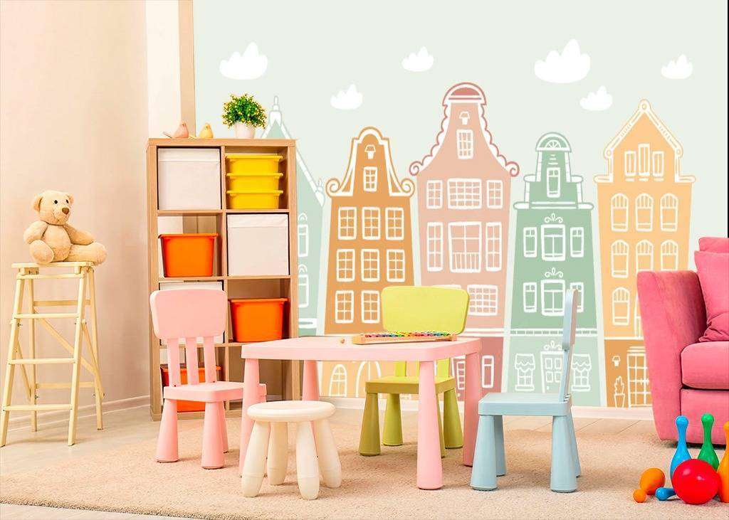 Фотообои в интерьере детский городок  12-615 фото