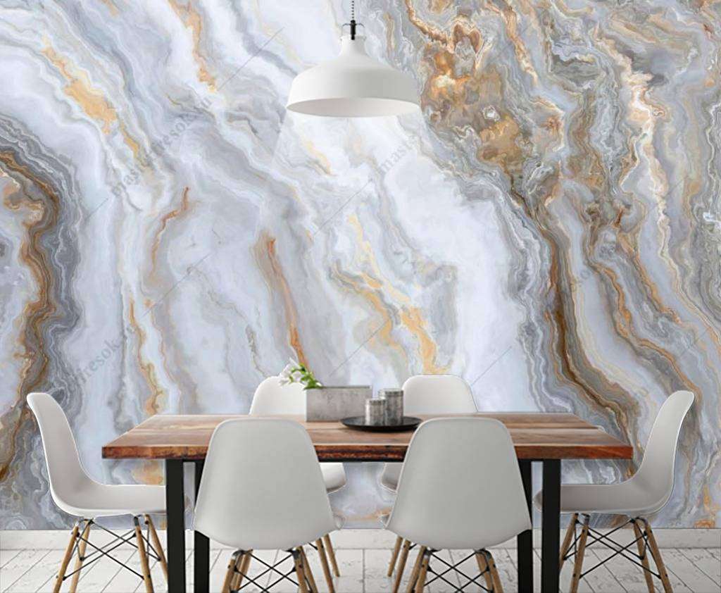 Фотообои в интерьере мрамор оникс грей  9-1081 фото