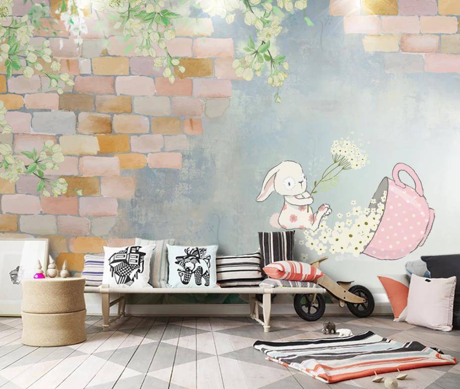 Фотообои Кролик и чайная чашка  15-305