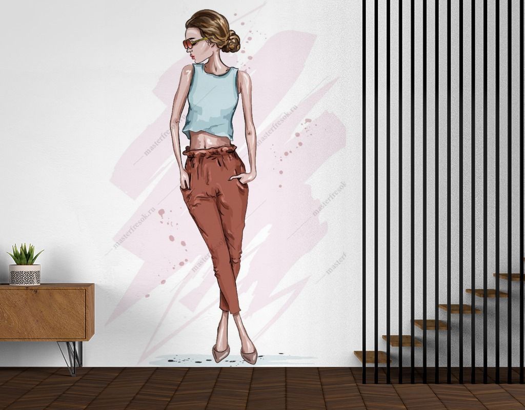 Фотообои Стильная девушка  12-1376