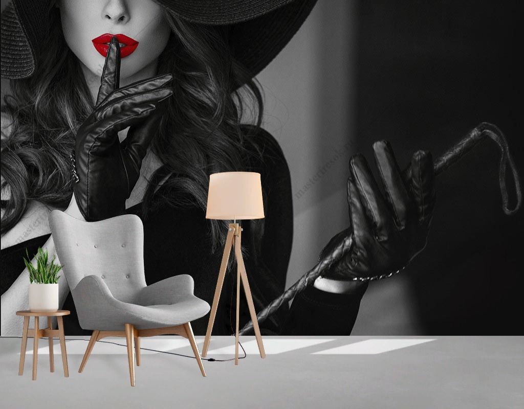 Фотообои Леди со стеком  9-1765