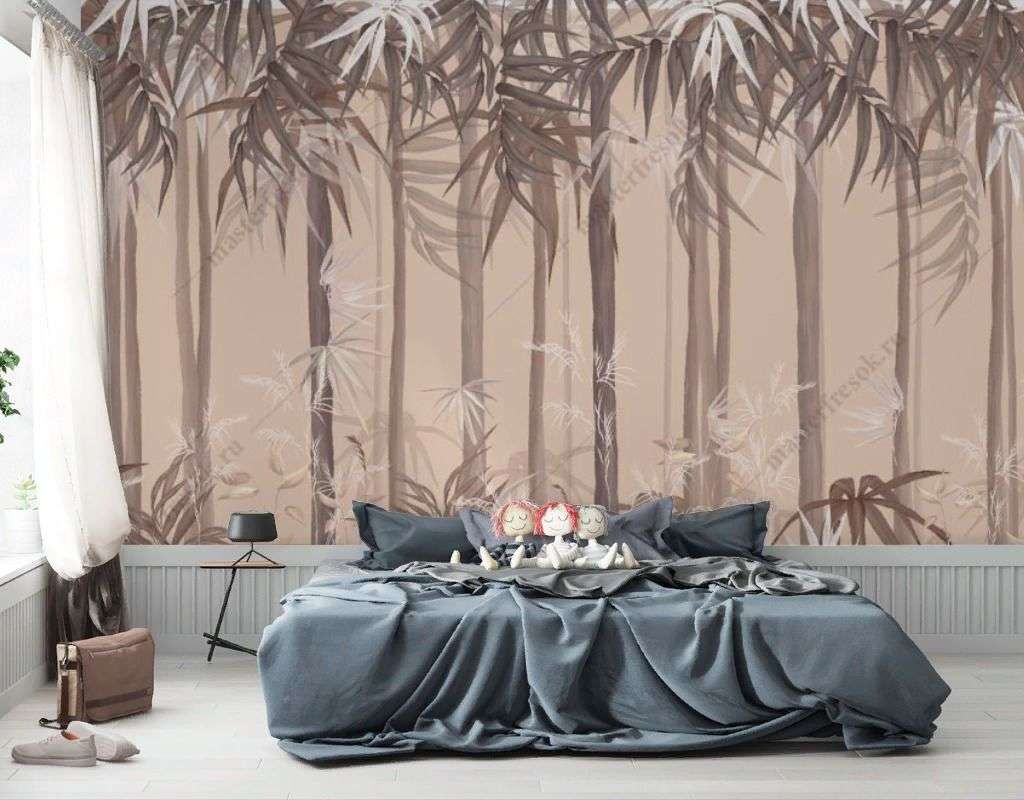 Фотообои в интерьере бамбуковый лес  9-1694 фото