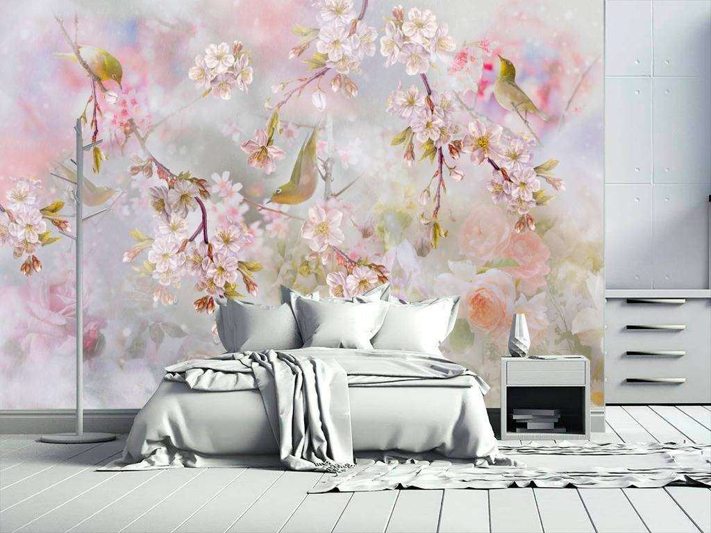 Фотообои в интерьере нежность весны  13-182 фото