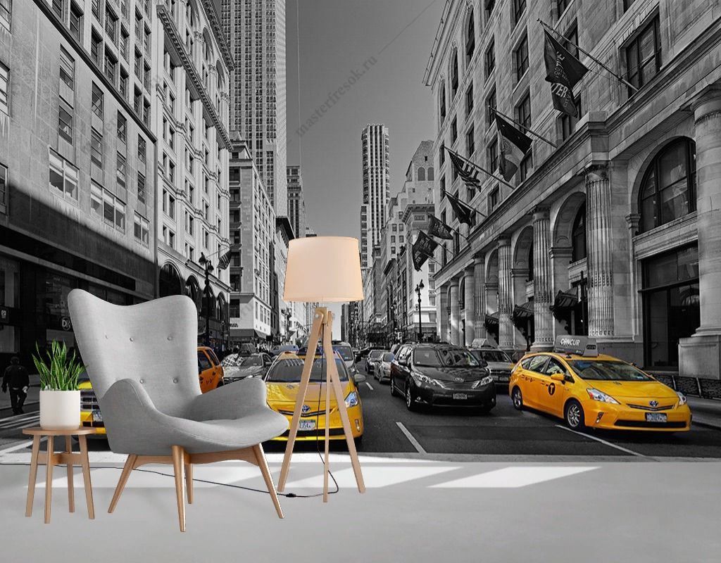 Фотообои Желтое такси в Нью-Йорке  9-1767