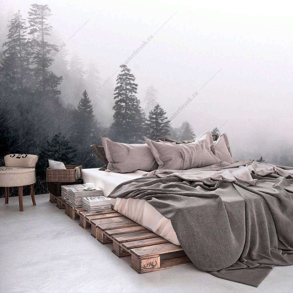 Фотообои в интерьере красота тумана  9-1162 фото