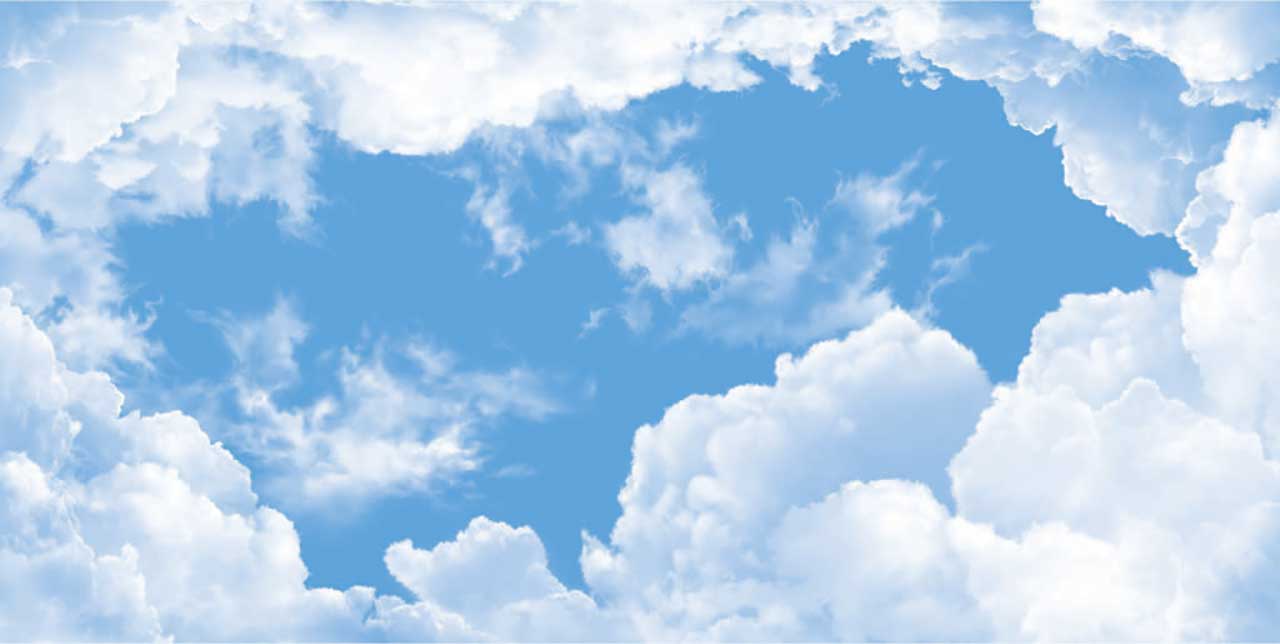 Фотообои в интерьере глубокое небо 3д  9-314 фото